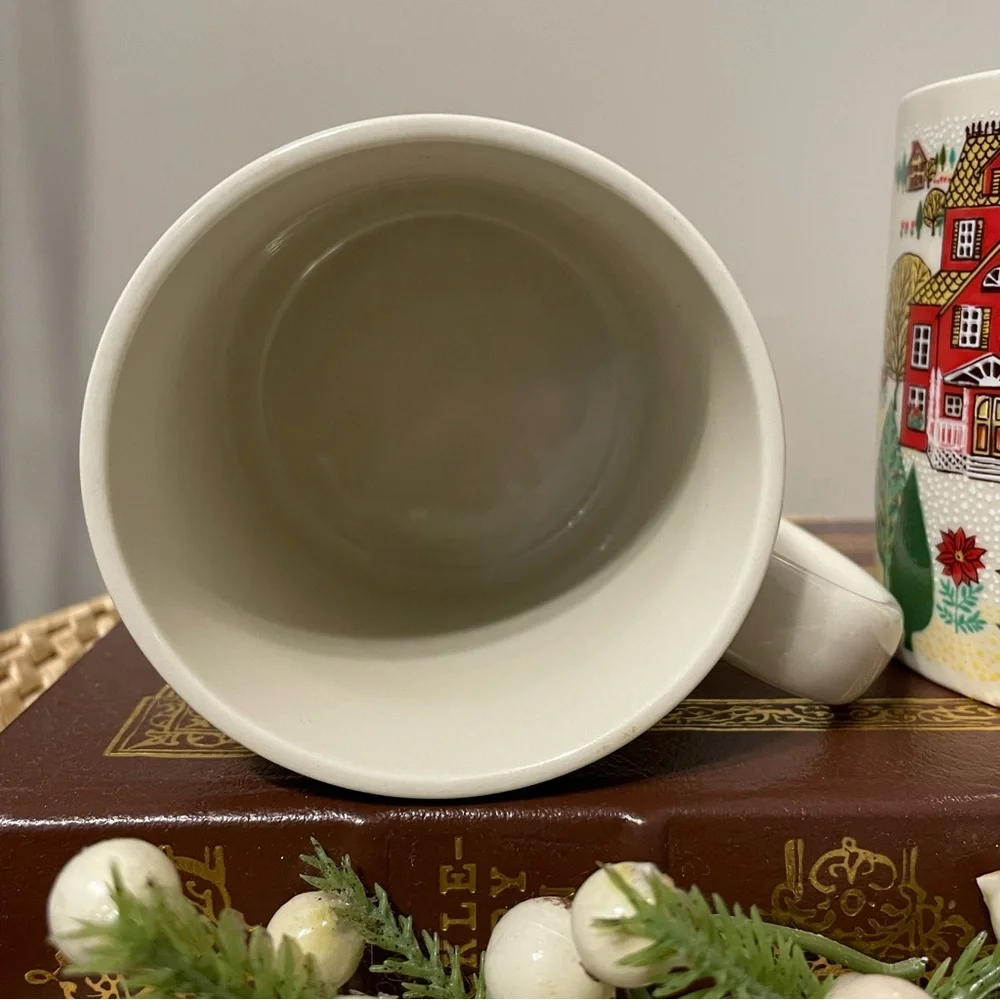 Vintage Otagiri  Winter Scene Coffee Mugs Set of Two